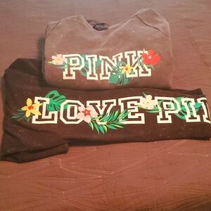 PINK oversized sweatshirt dress with leggings